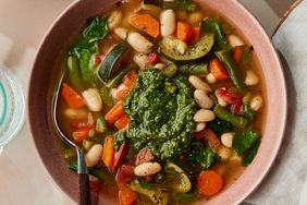 Slow Cooker Vegetable Soup in a bowl