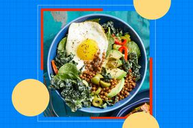 a recipe photo of the Lentil Bowls with Fried Eggs & Greens