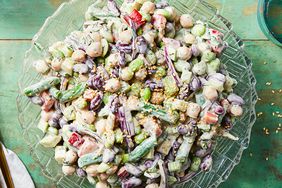 a recipe photo of the 4-Bean Salad with Herbed Tahini Dressing