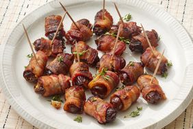 a recipe photo of the Goat CheeseâStuffed Bacon-Wrapped Dates