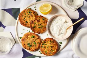 a recipe photo of Baked Garlicky Salmon Cakes