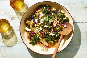 a recipe photo of the Baked Kale Salad with Crispy Quinoa