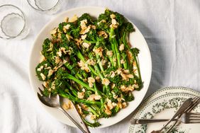 a recipe photo of the Broccoli Amandine 