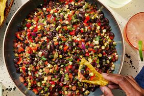 chunky black bean salsa with corn & bell pepper