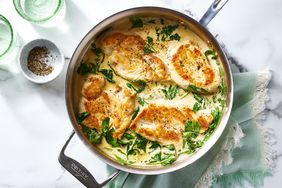 Creamy garlic skillet chicken with spinach recipe