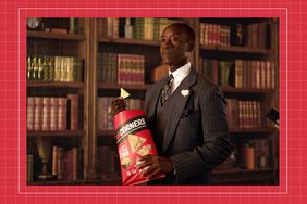 a photo of Don Cheadle holdingna bag of Popcorners