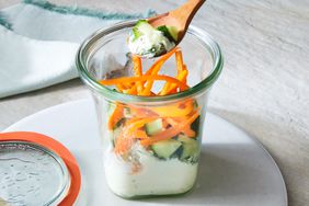 a recipe photo of the Cucumber-Dill Ricotta Snack Jar