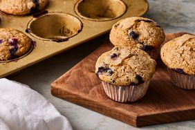 a recipe photo of the High Protein Lemon Blueberry Muffins