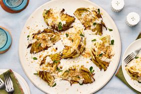a recipe photo of the Roasted Cabbage Wedges with Caesar Dressing