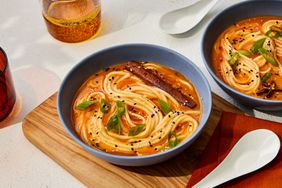 a recipe photo of the Udon Noodle Soup with Buttery Tomato Broth