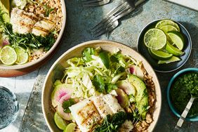 a recipe photo of the Fish Taco Bowls with Green Cabbage Slaw
