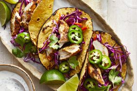 Grilled Chicken Tacos with Slaw Lime Crema
