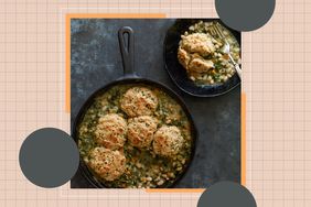 a recipe photo of the Kale & White Bean Potpie with Chive Biscuits