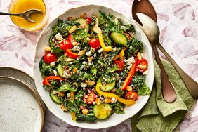 a recipe photo of the Kale & Quinoa Salad with Lemon Dressing