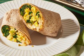 Make-Ahead Freezer Breakfast Burrito with Eggs, Cheese & Spinach
