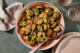 a recipe photo of the Maple-Balsamic Roasted Brussels Sprouts