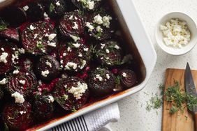 a recipe photo of the Melting Beets with Goat Cheese