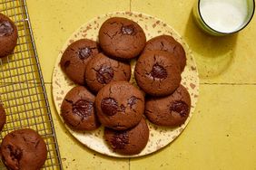 a recipe photo of the Chocolate-Peanut Butter Cookies