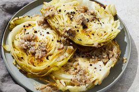 a recipe photo of the Cabbage Steaks Au Poivre