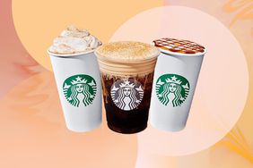 a collage of some of the fall Starbucks drinks