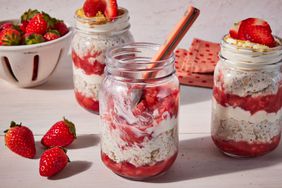 a recipe photo of the Strawberry Cheesecake Overnight Oats