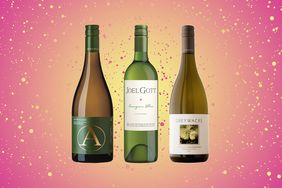 a collage featuring some of the best budget friendly wines of 2023