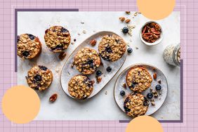 a recipe photo of the Baked Blueberry & Banana-Nut Oatmeal Cups