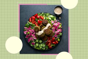 a recipe photo of the Falafel Salad with Lemon-Tahini Dressing